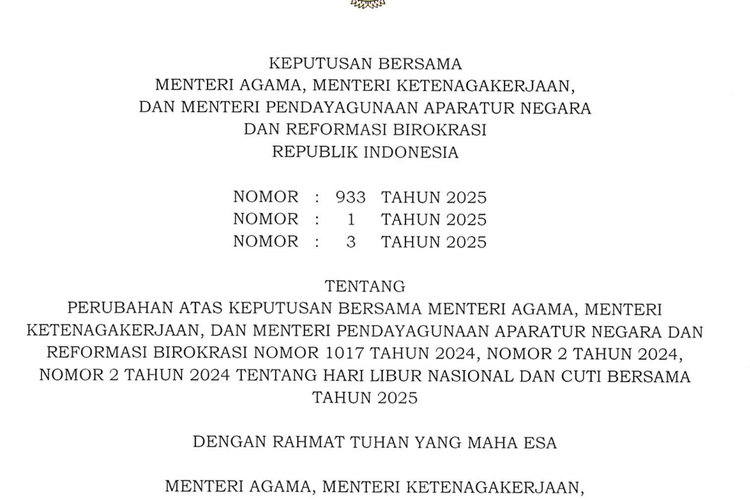 18 Agustus 2025, Libur Bersama? Ini Jawaban Menteri Ketenagakerjaan 1
